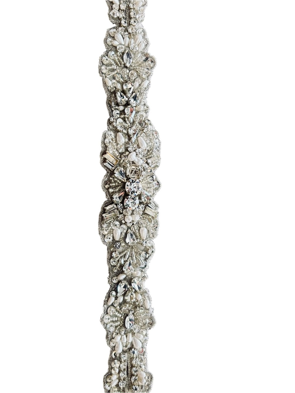 NWT Evan Picone Crystal Embellished Bridal Belt - Silver - Picture 8 of 15
